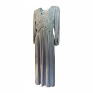 Vintage Saks Fifth Avenue Silver Pleated Dress